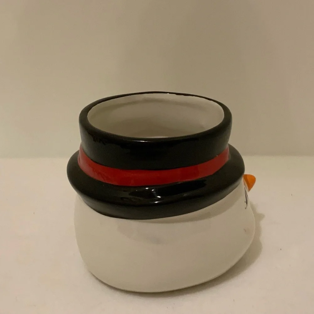 Snowman Mug with Candy Cane Handle